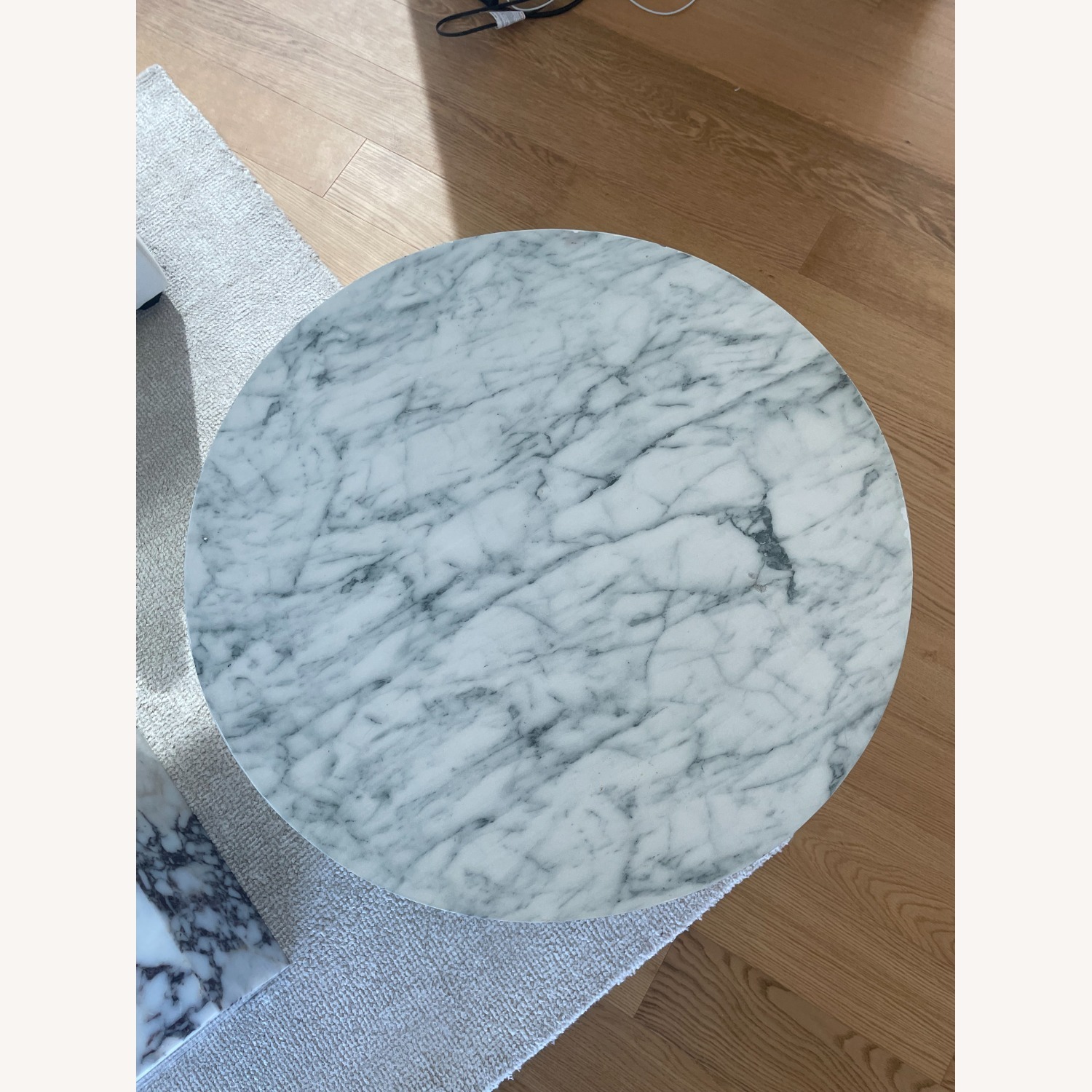 West Elm Marbled Drum Outdoor Coffee Table - image-3