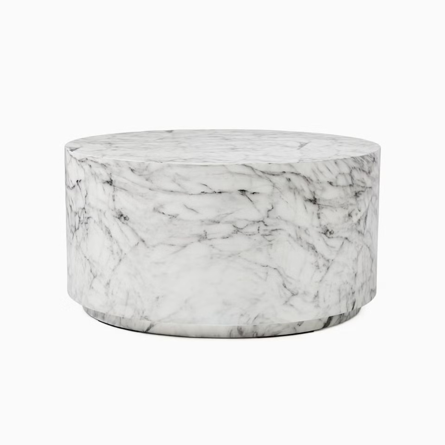 West Elm Marbled Drum Outdoor Coffee Table - image-5