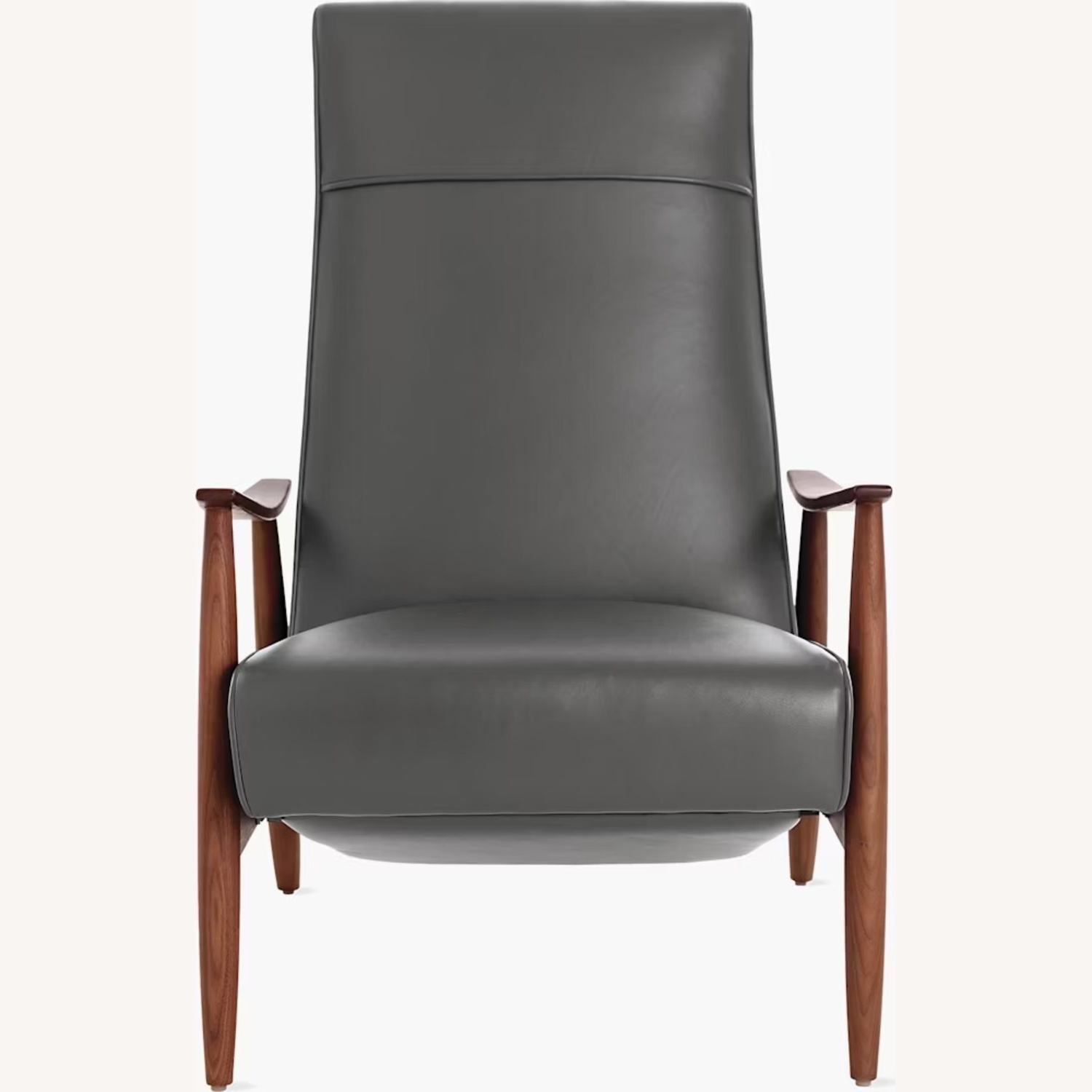 Design Within Reach Milo Baughman Recliner 74 Leather Light Grey - image-4