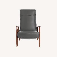 Design Within Reach Milo Baughman Recliner 74 Leather Light Grey