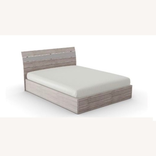 Used Calligaris Light Gray Wood Queen Bed for sale on AptDeco