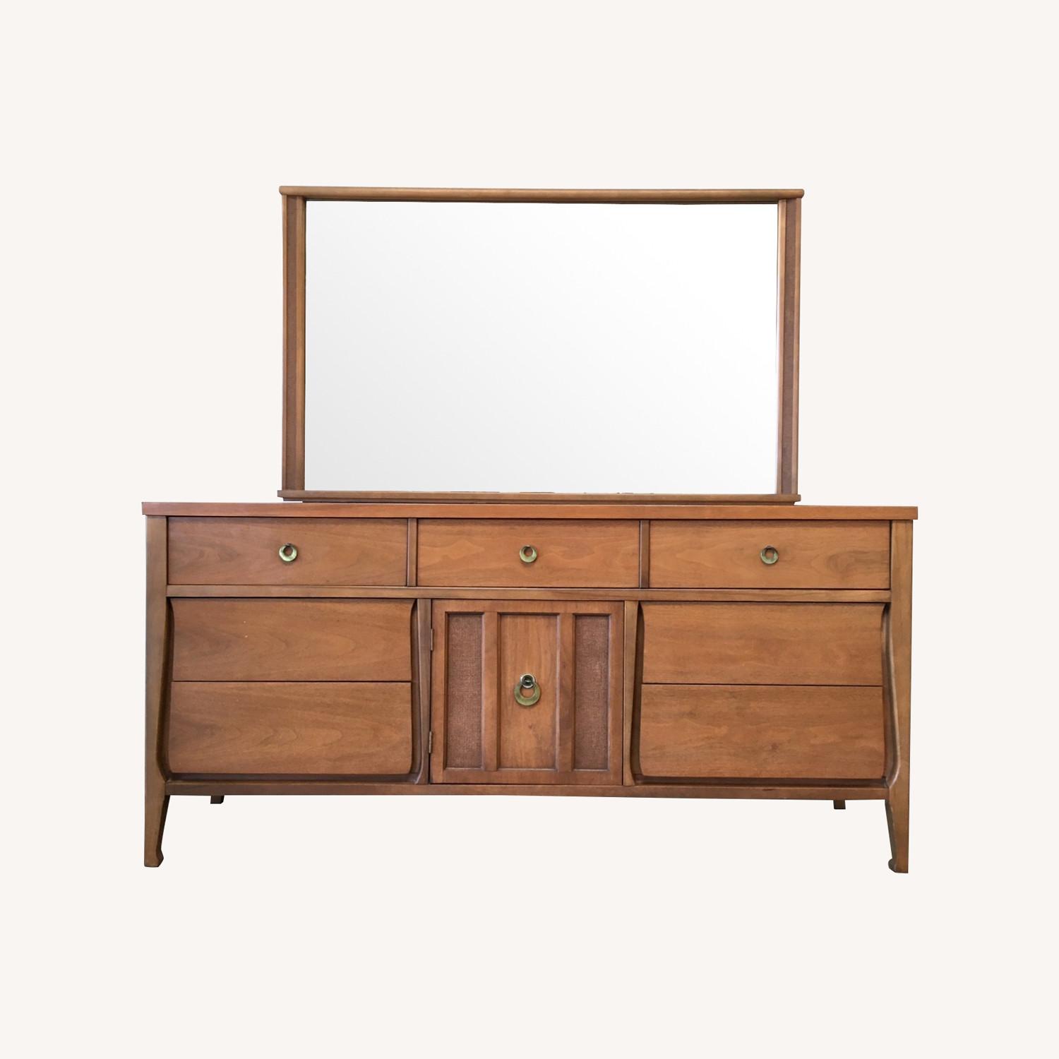 Vintage Midcentury Modern Dresser w Mirror - image-0