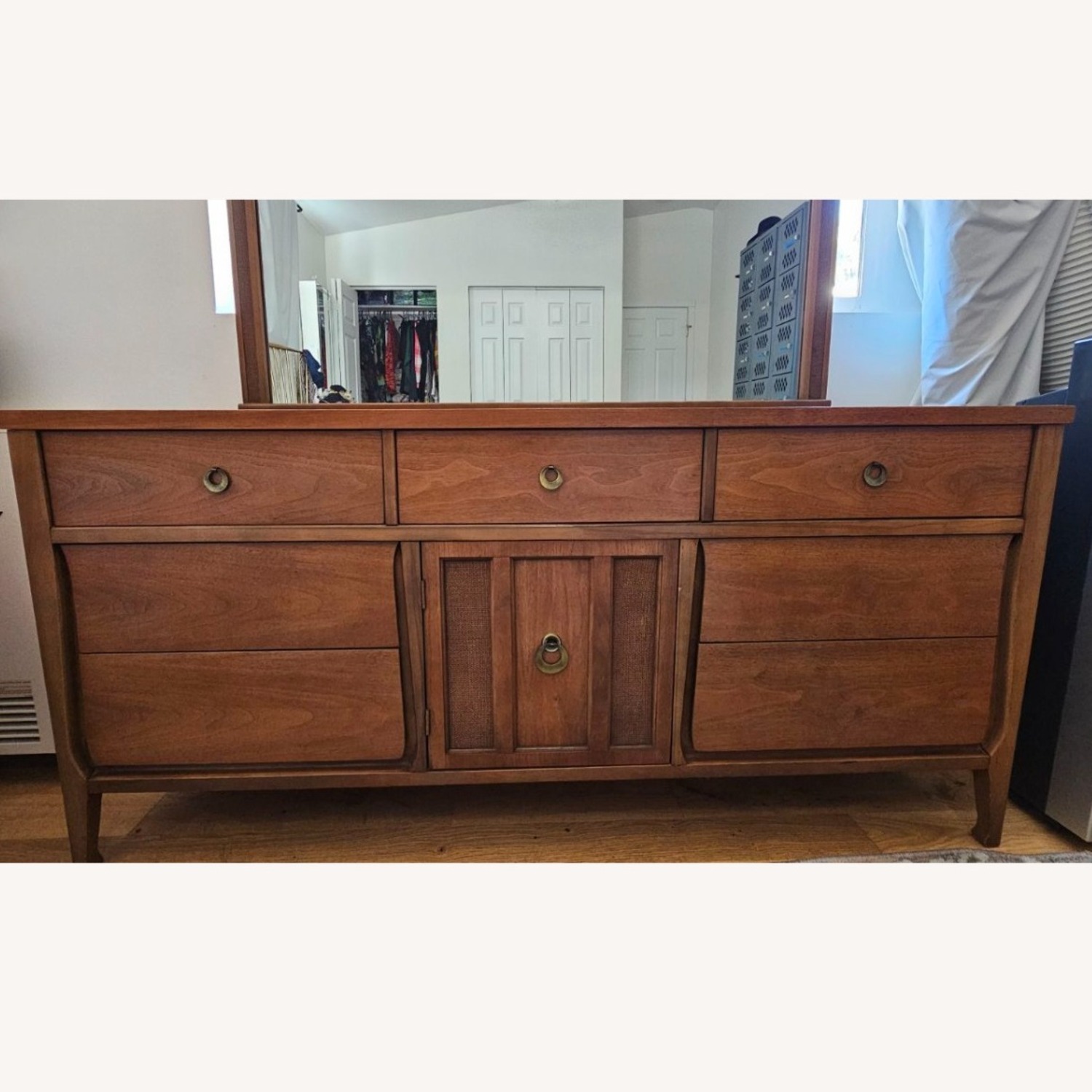 Vintage Midcentury Modern Dresser w Mirror - image-11