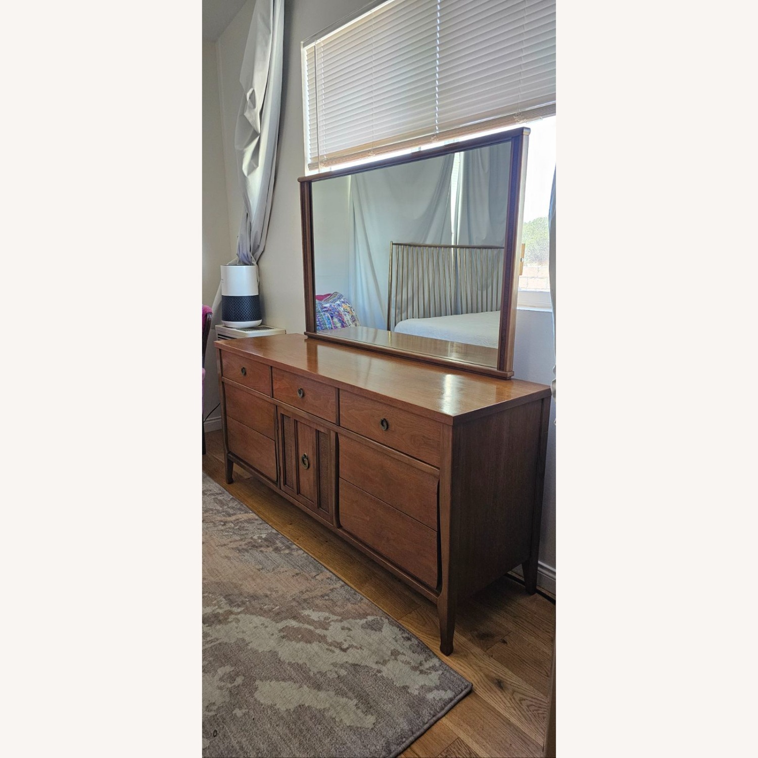 Vintage Midcentury Modern Dresser w Mirror - image-9