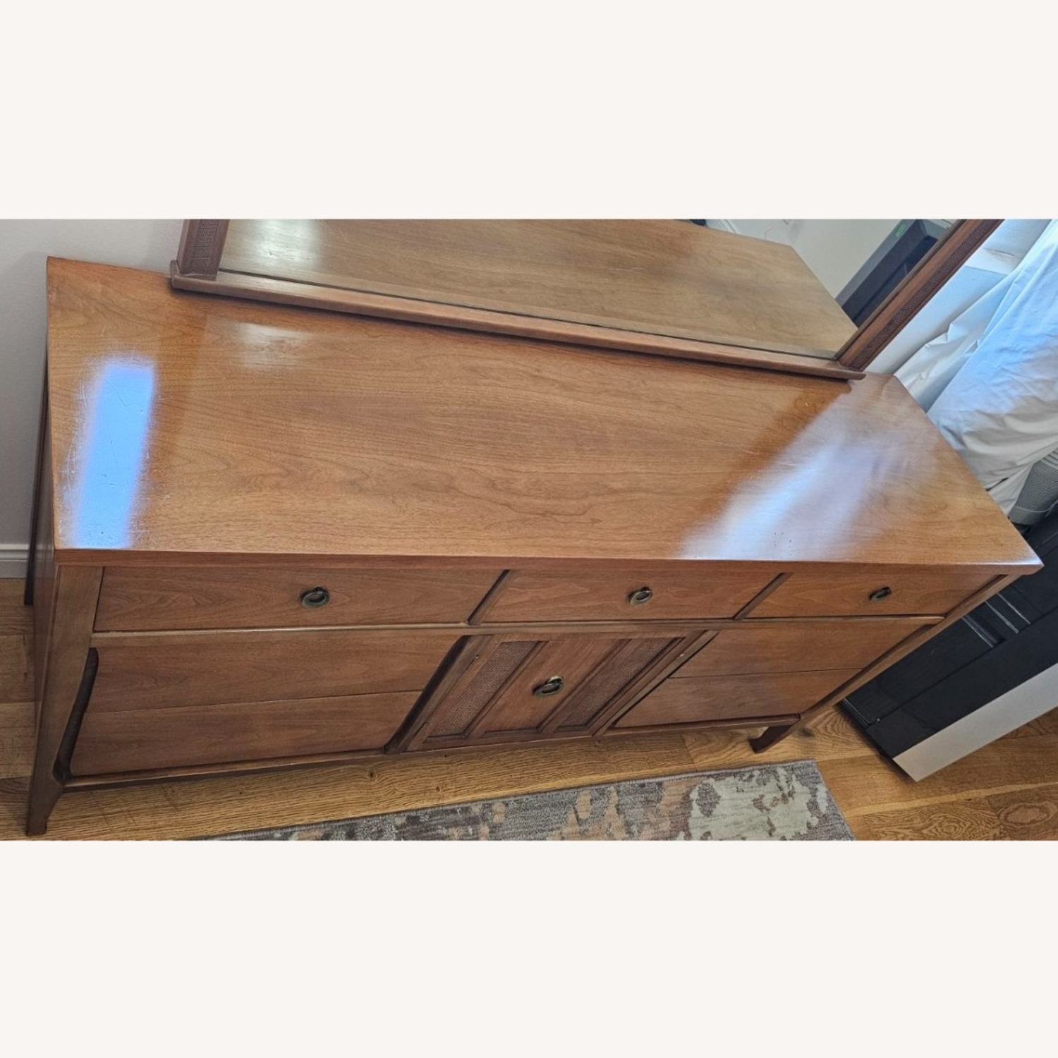 Vintage Midcentury Modern Dresser w Mirror - image-12