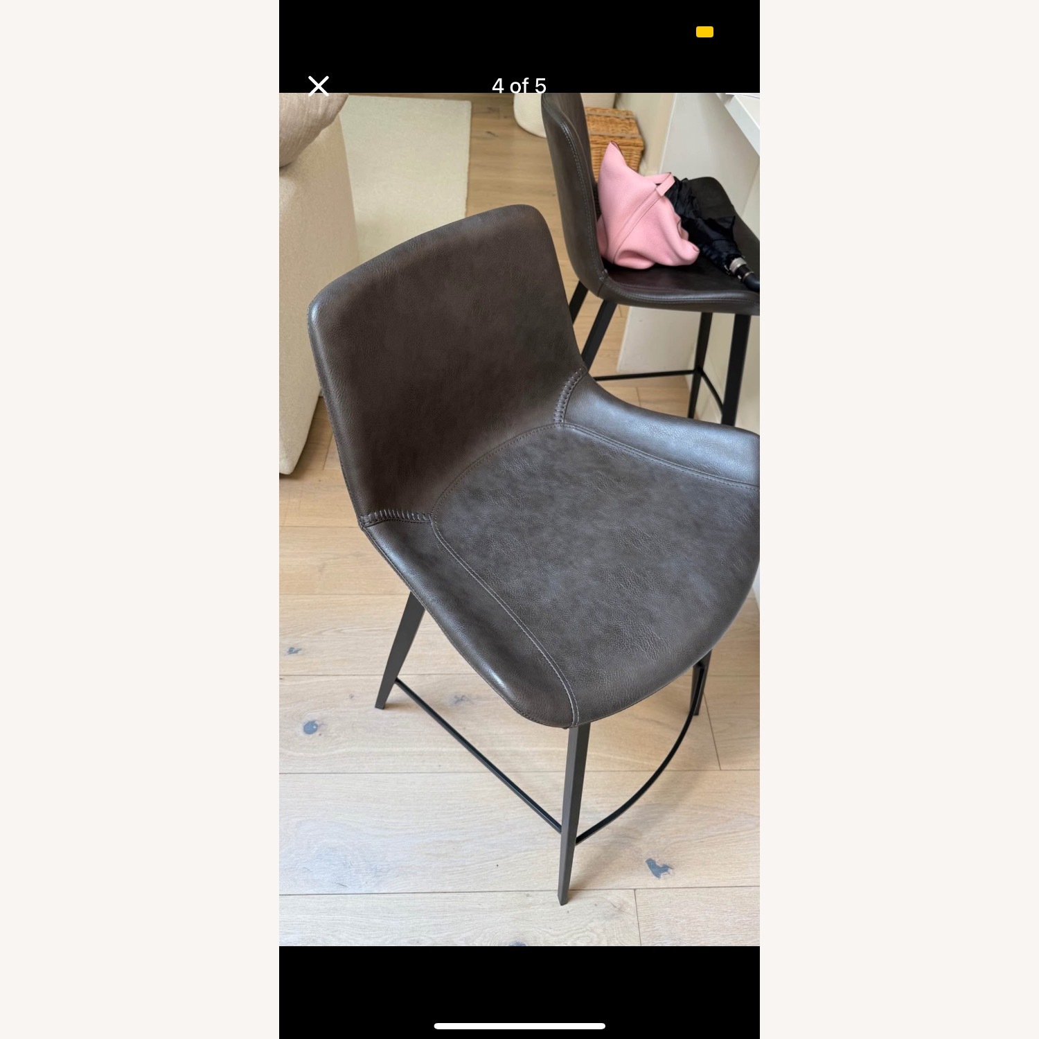 Arhaus Gage Charcoal Grey Counter Stools - image-5