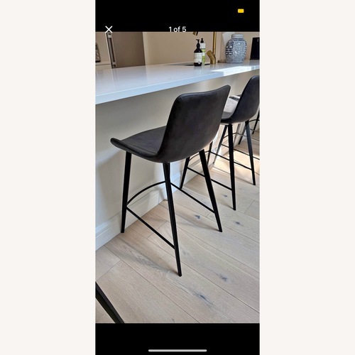 Used Arhaus Gage Charcoal Grey Counter Stools for sale on AptDeco