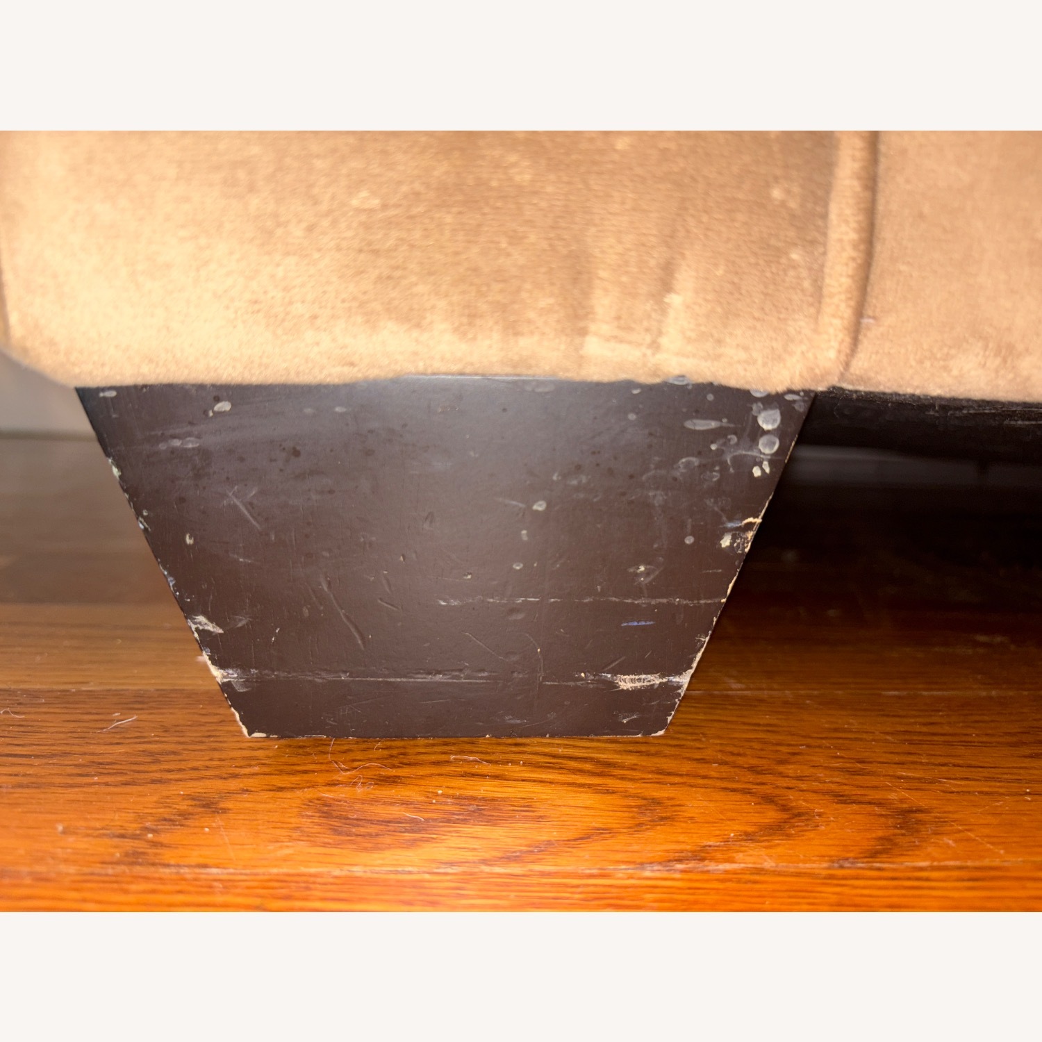 Macy's Microfiber Light Brown Couch - image-2