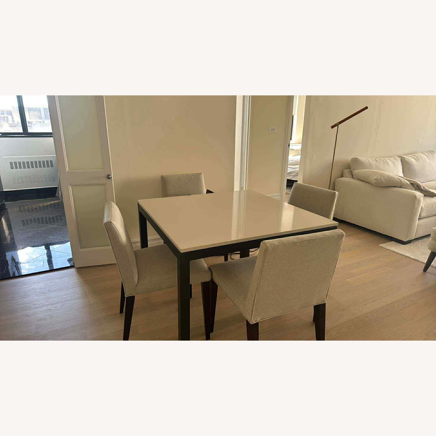 Room & Board Parsons 40" x 40" Table in Light Grey Quartz  - image-1