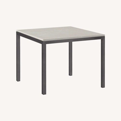 Used Room & Board Parsons 40" x 40" Table in Light Grey Quartz  for sale on AptDeco