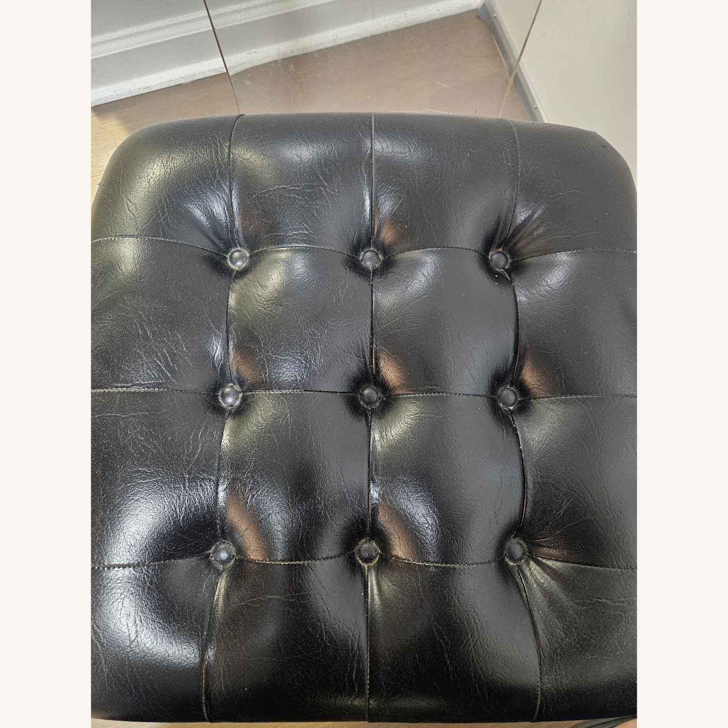 Vintage Button Chair with Clear Vinyl Cack - image-6