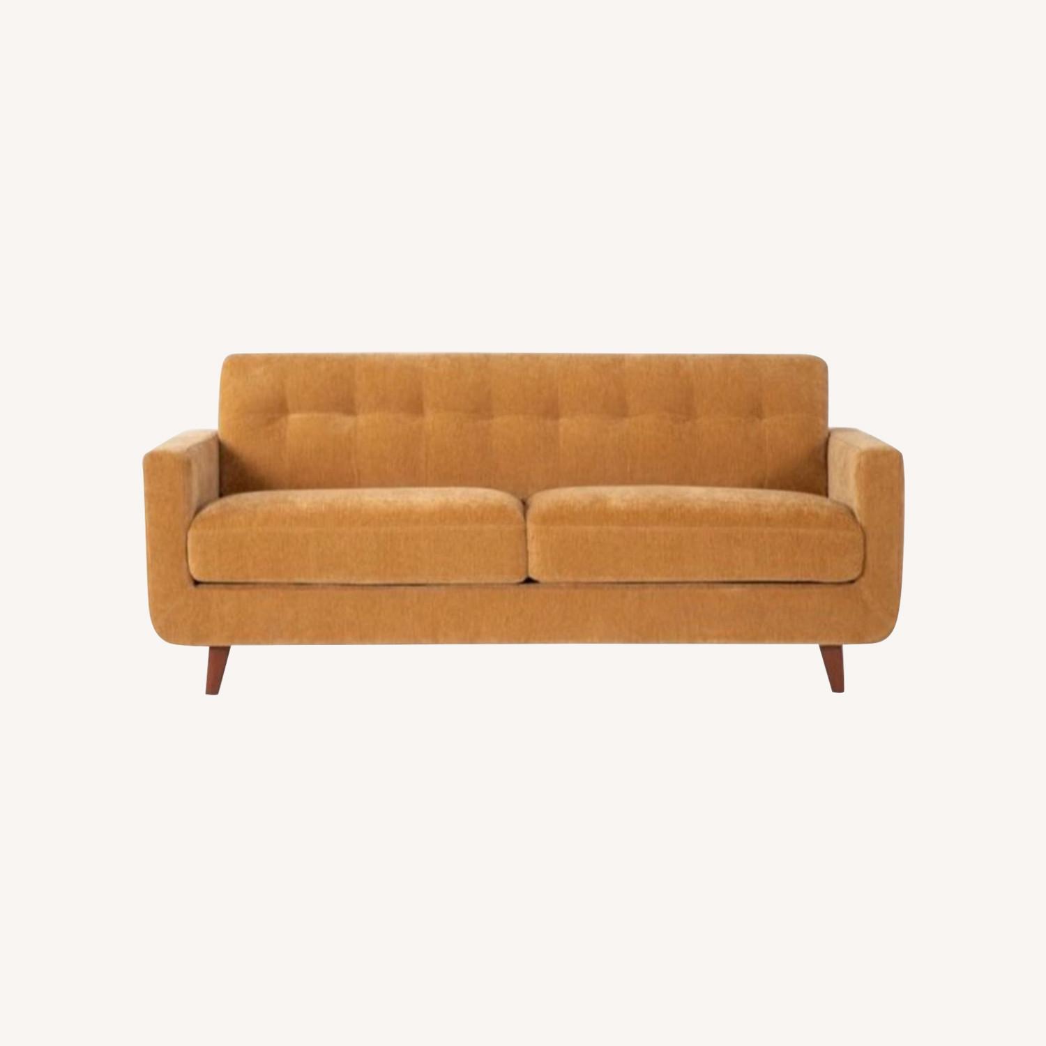 Buttercup　ソファ Allie Buttercup Yellow Fabric Loveseat | Track Arms | Tufted
