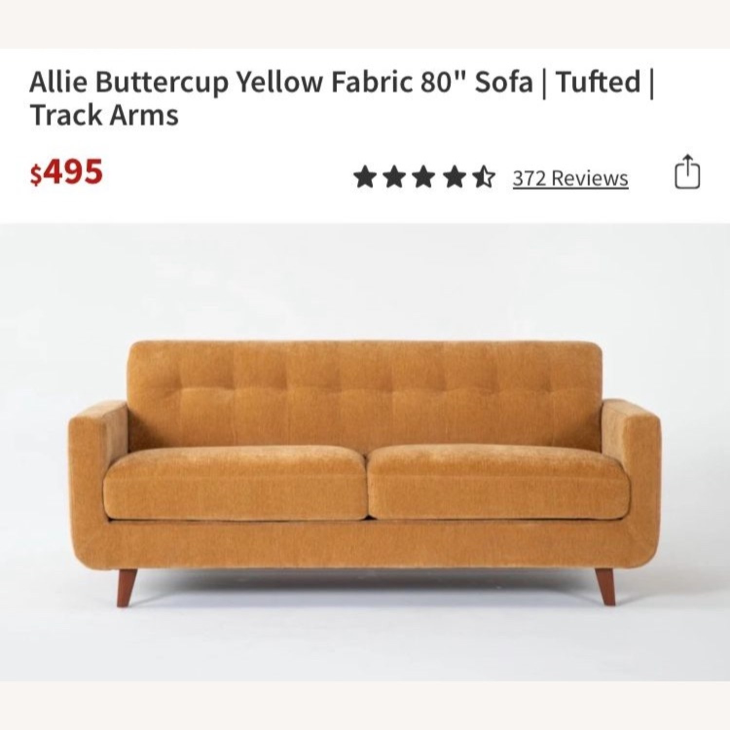 Buttercup　ソファ HD Buttercup Leather Grey Soren Sofa - AptDeco