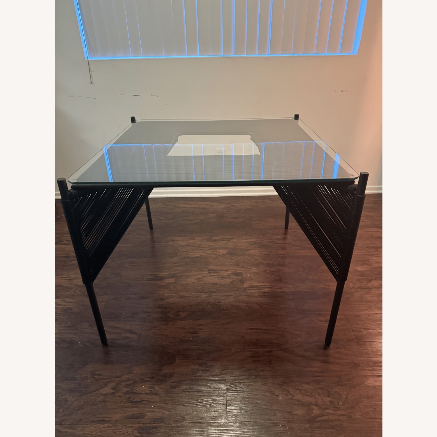 Crate & Barrel Dorado Black Small Space Outdoor Dining Table - image-1