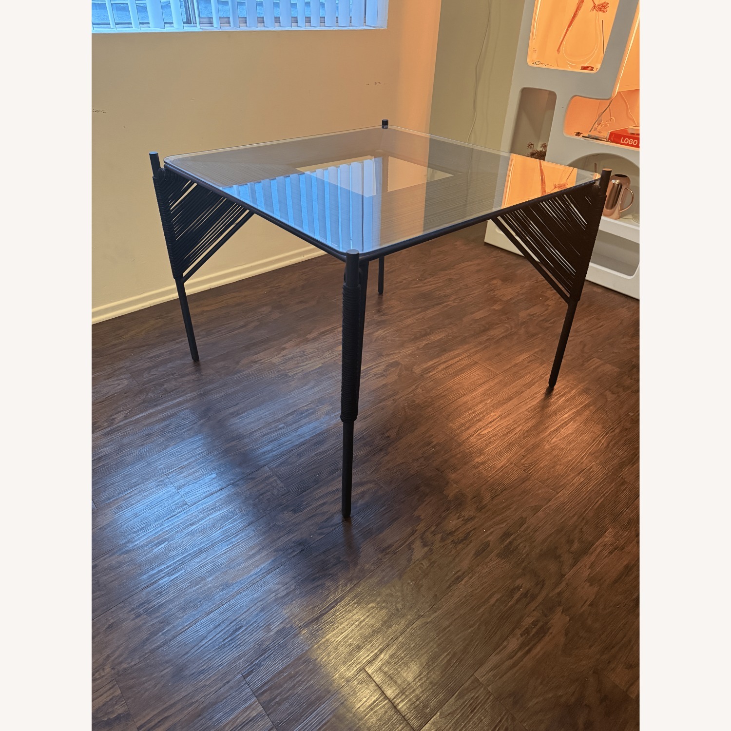 Crate & Barrel Dorado Black Small Space Outdoor Dining Table - image-2