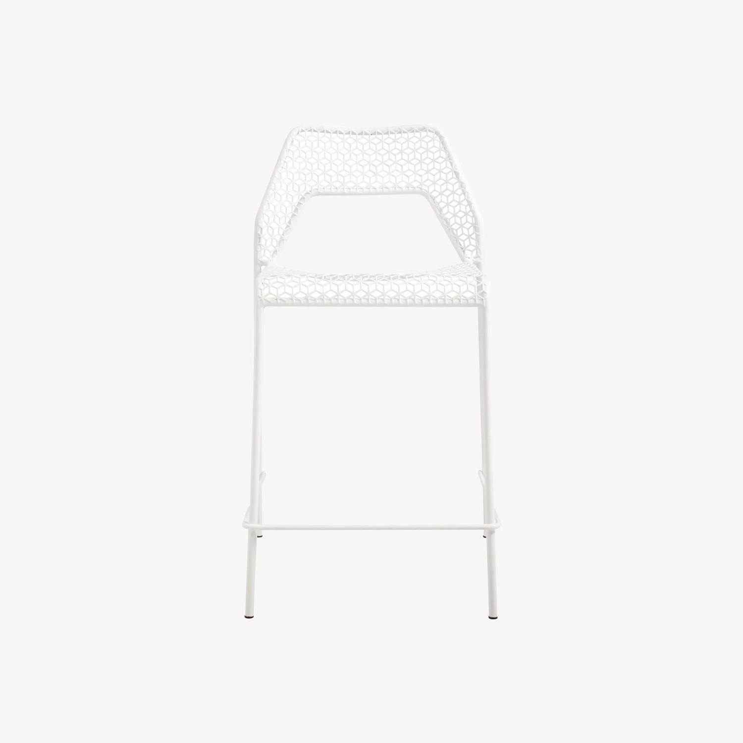 Blu Dot White Mesh Bar Stools (set of 2) - image-0