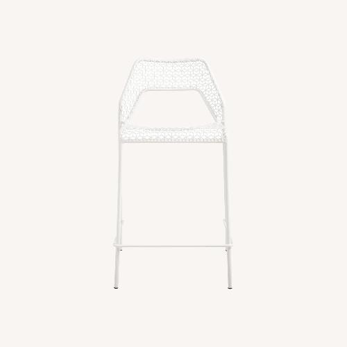 Used Blu Dot White Mesh Bar Stools (set of 2) for sale on AptDeco