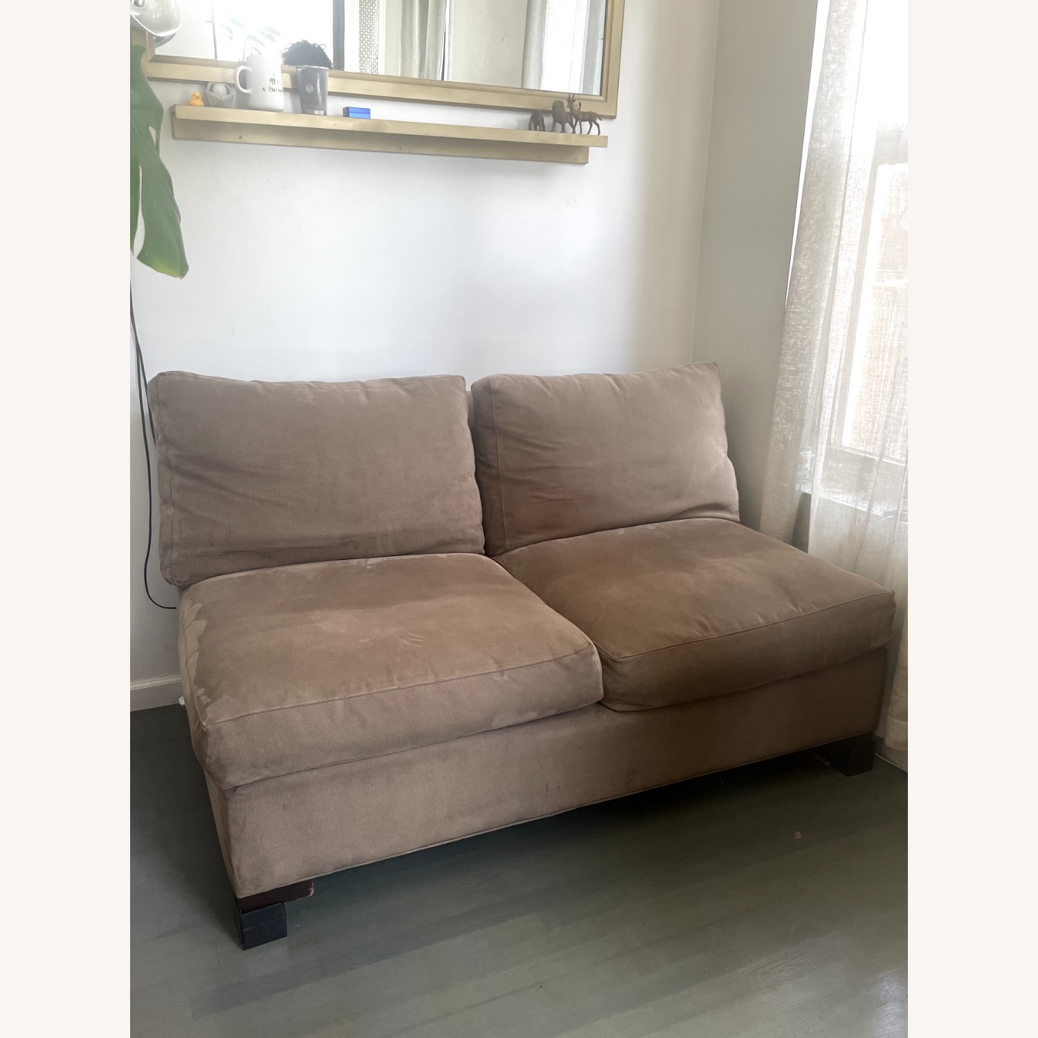 Crate and Barrel Axis Armless Sofa - image-1