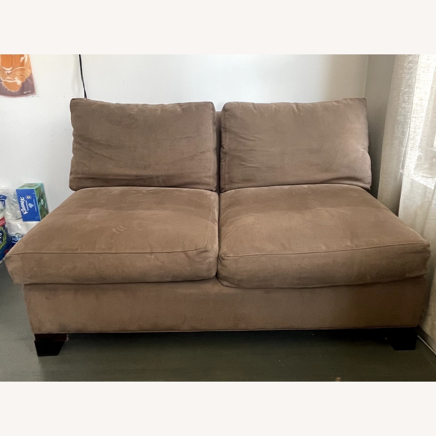 Crate and Barrel Axis Armless Sofa - image-2
