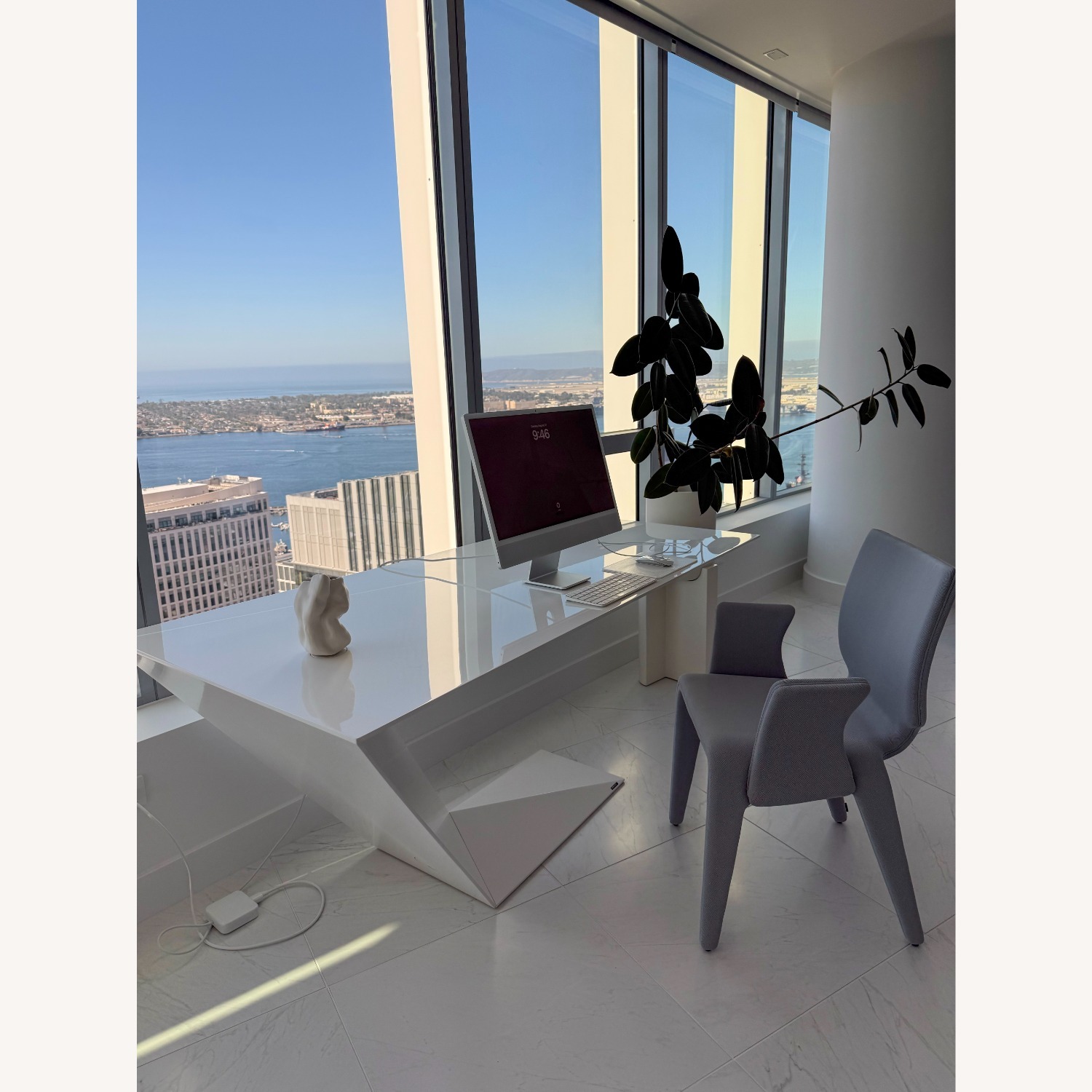 Roche Bobois White Prismo Small Custom Desk - image-2