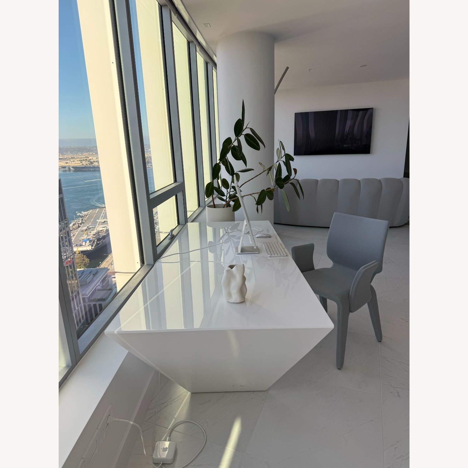 Roche Bobois White Prismo Small Custom Desk - image-3