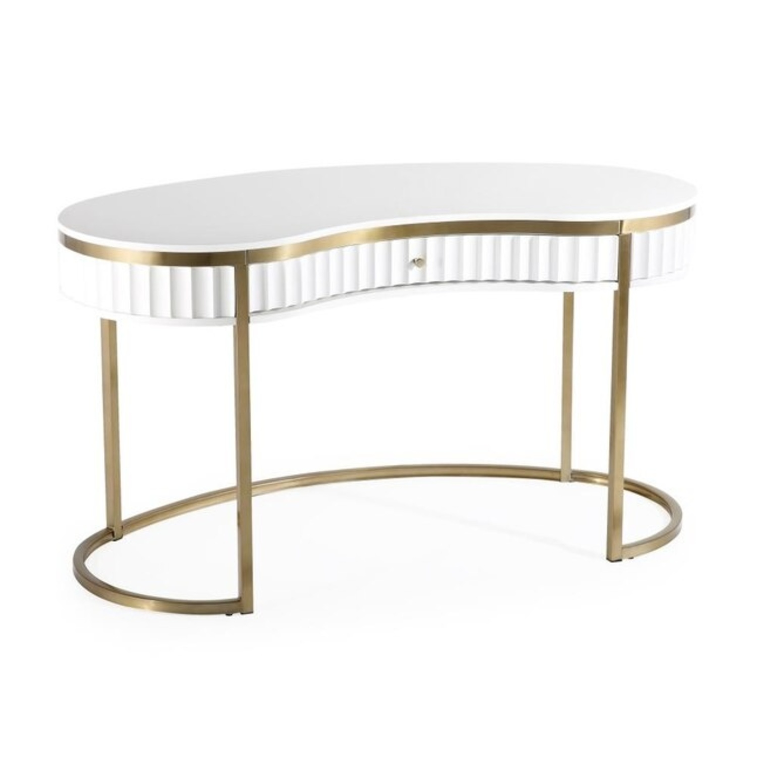 TOV Furniture white and gold art deco desk - image-6