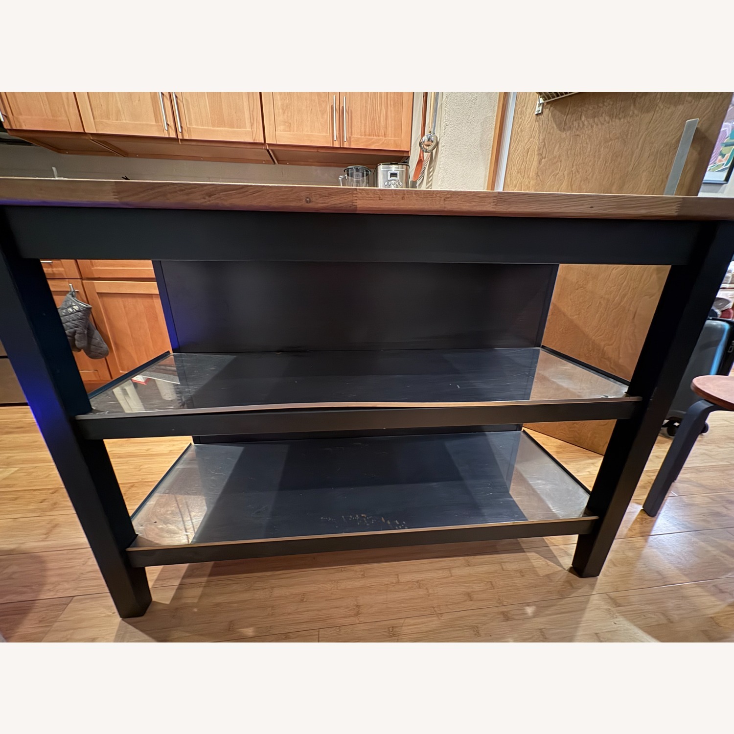 IKEA VADHOLMA Kitchen Island Black Oak - image-3