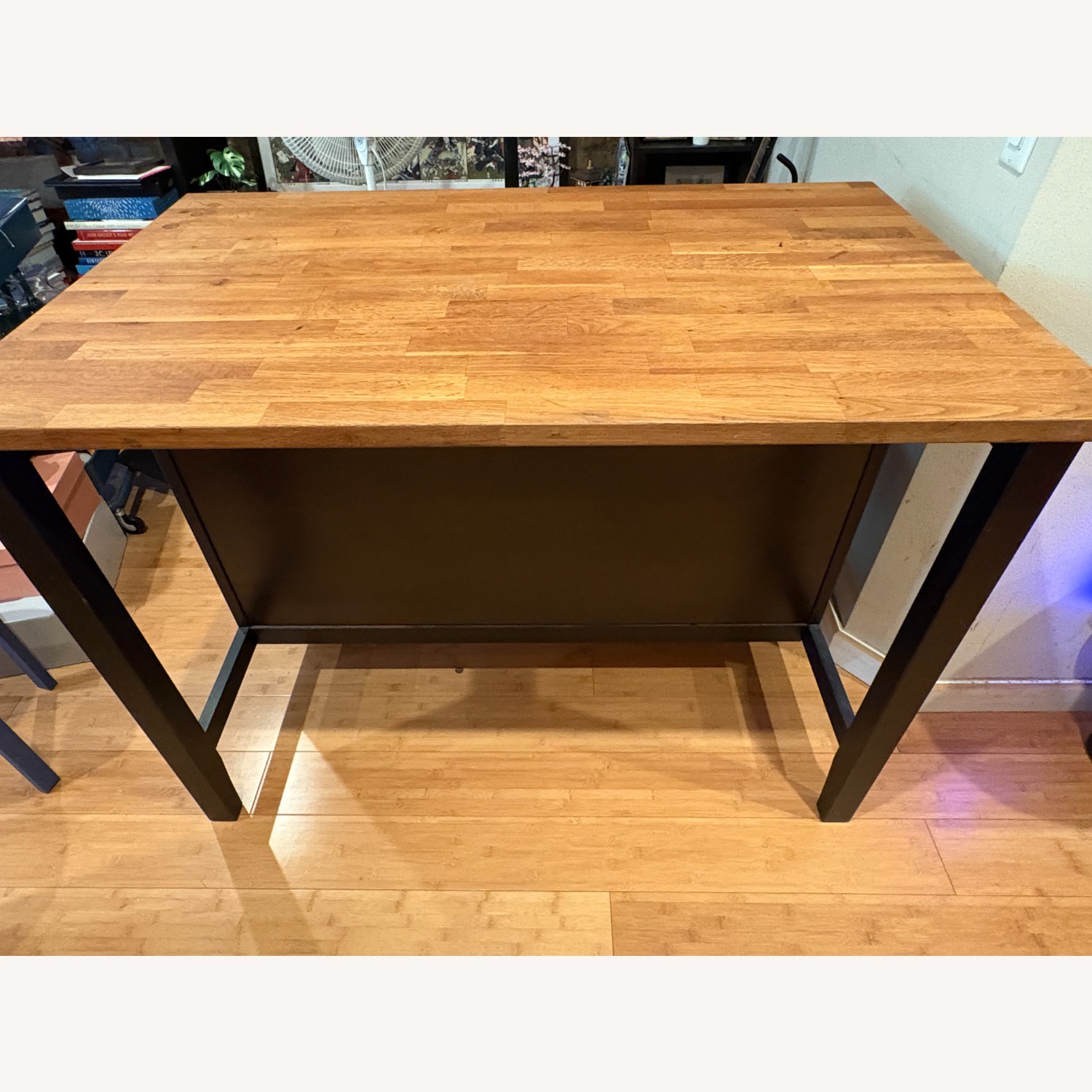 IKEA VADHOLMA Kitchen Island Black Oak - image-1