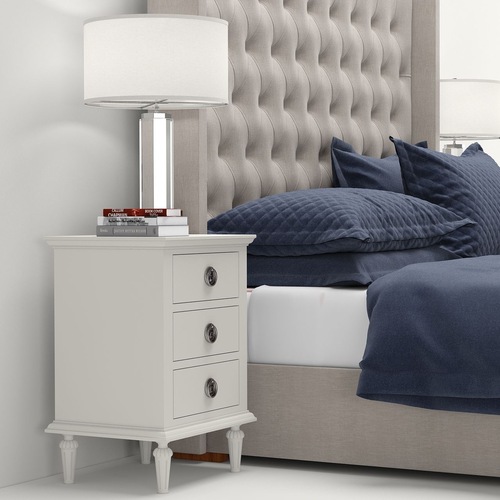 Used RH Adler Tufted Bed Belgian Linen for sale on AptDeco