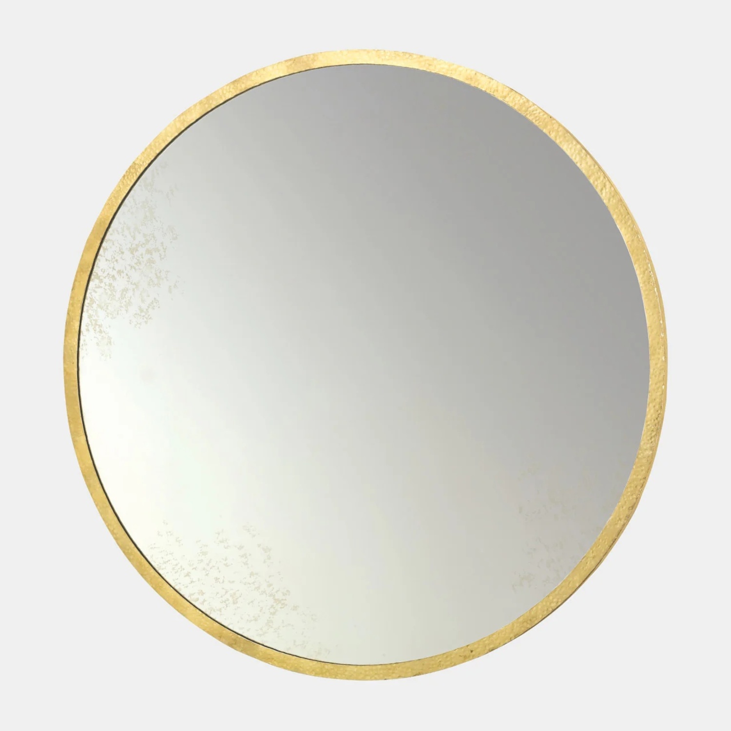 Gold Round Wall Mirror with Antique Finish - image-4