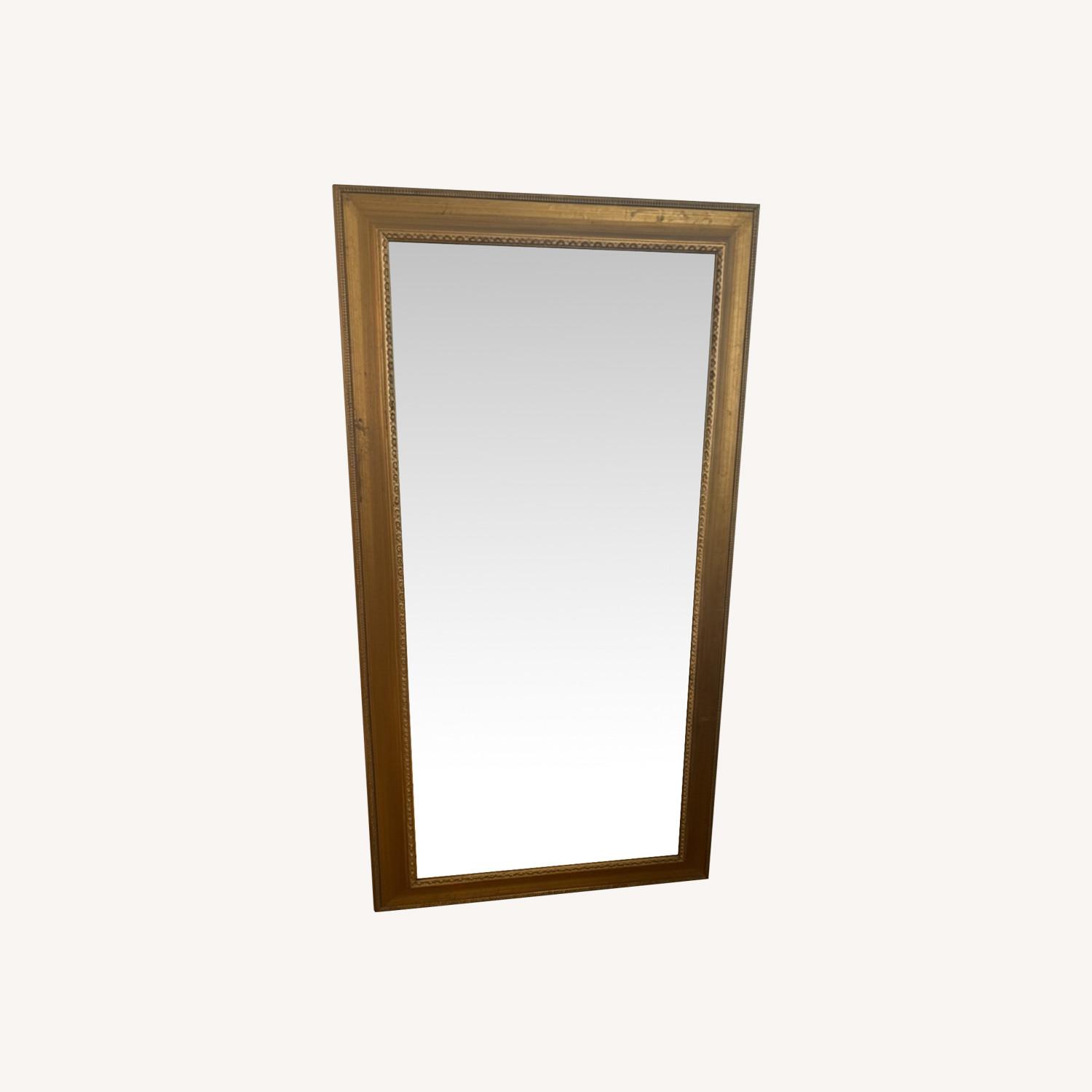 Antique/Vintage Full Size Mirror with Golden Frame - image-0
