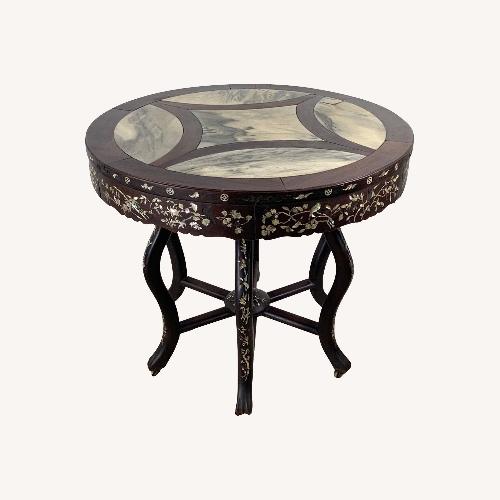 Used Antique Chinese Center Table With Stone Top for sale on AptDeco