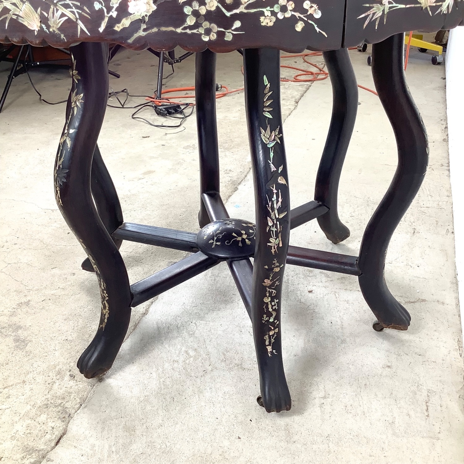 Antique Chinese Center Table With Stone Top - image-9