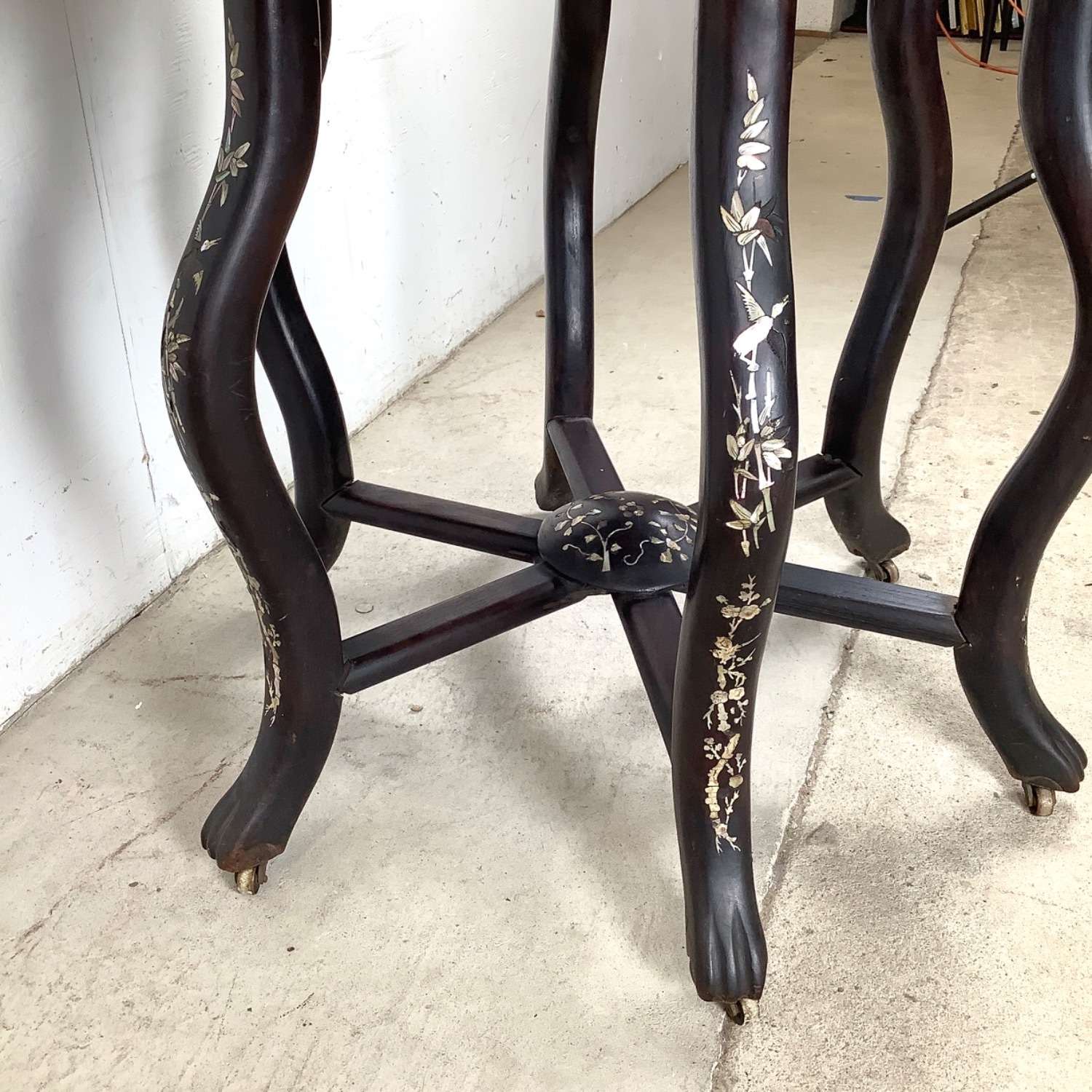 Antique Chinese Center Table With Stone Top - image-11