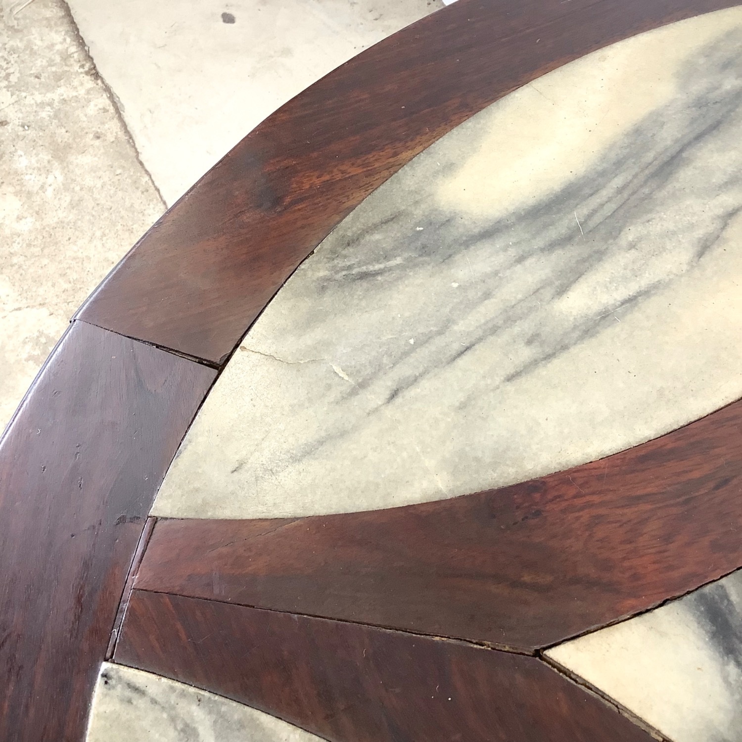 Antique Chinese Center Table With Stone Top - image-14