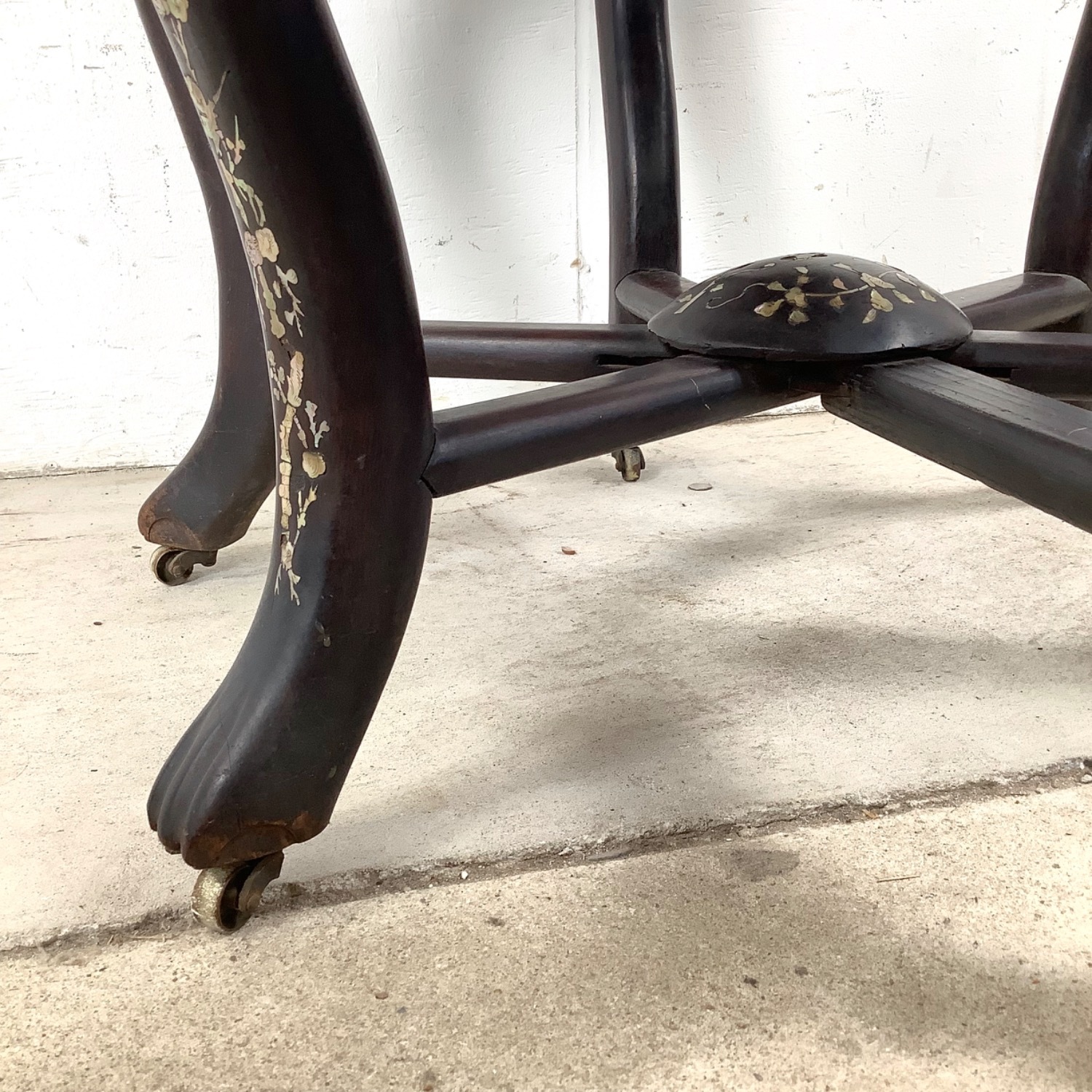 Antique Chinese Center Table With Stone Top - image-17