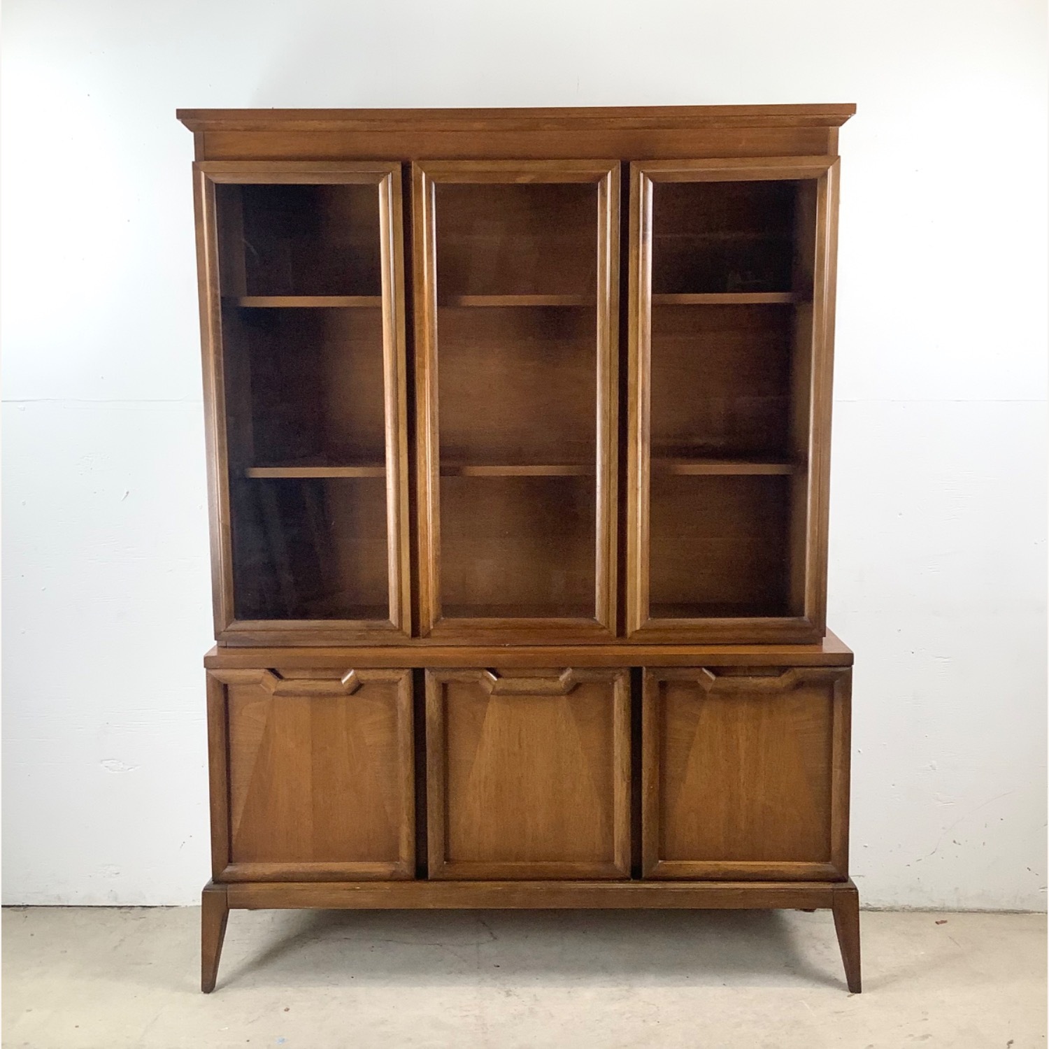 Mid-Century Sideboard W China Cabinet - image-2