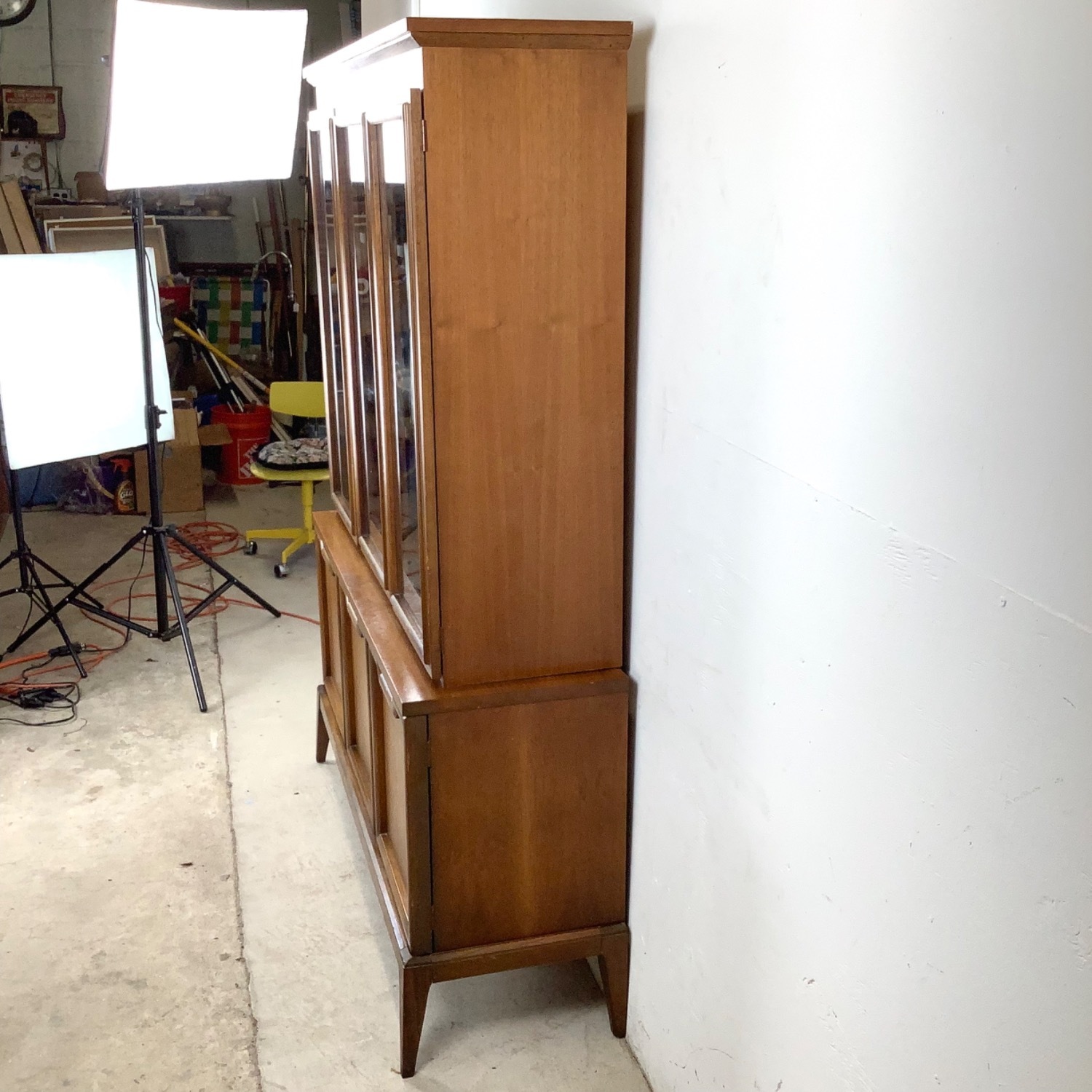 Mid-Century Sideboard W China Cabinet - image-7