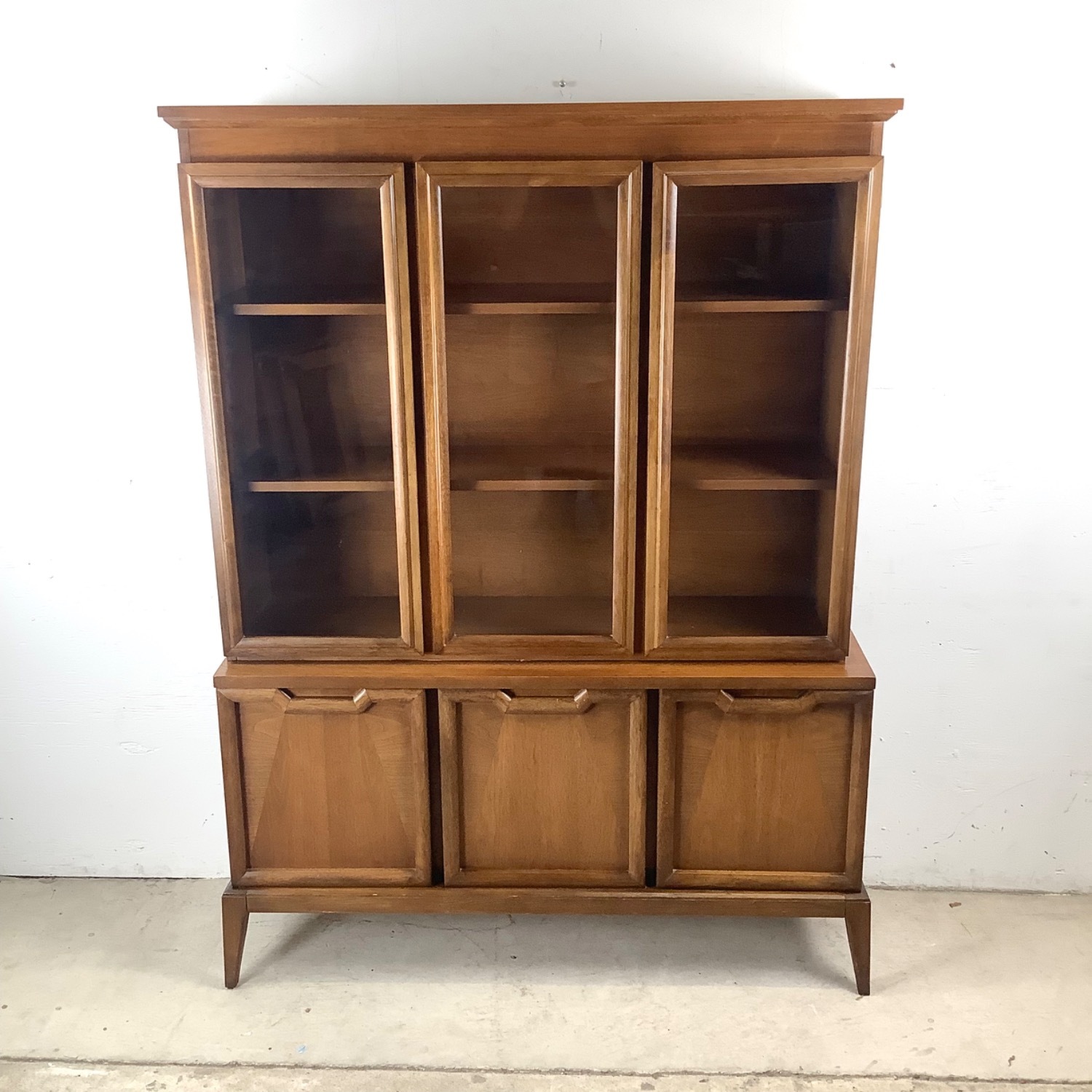 Mid-Century Sideboard W China Cabinet - image-1