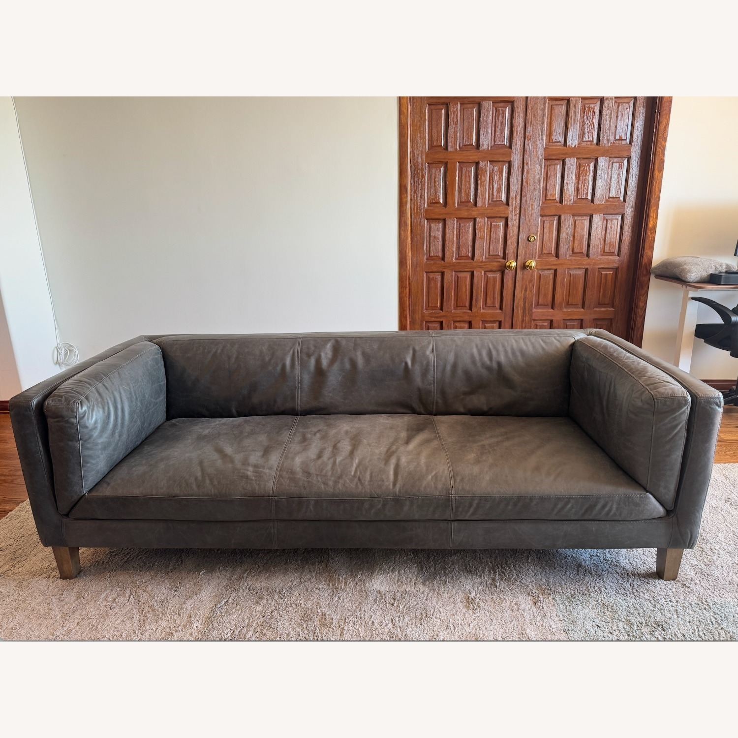 Coco Republic Leather Vittoria Sofa  - image-5