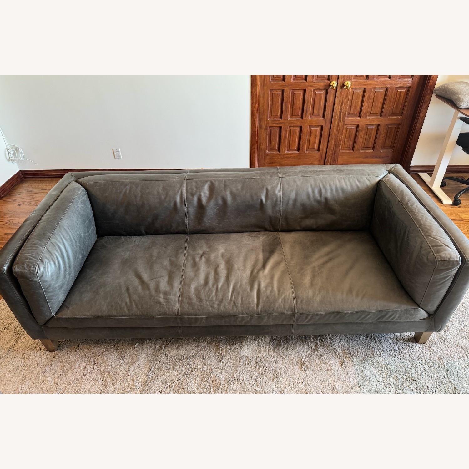 Coco Republic Leather Vittoria Sofa  - image-6