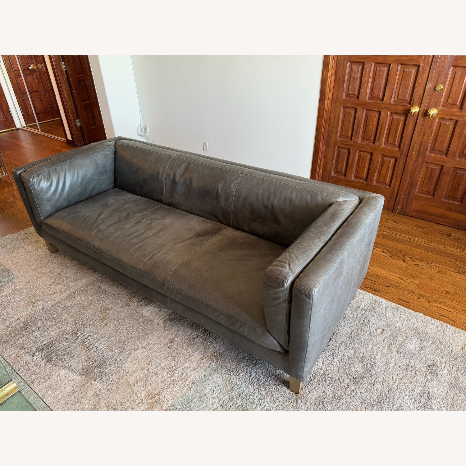 Coco Republic Leather Vittoria Sofa  - image-4