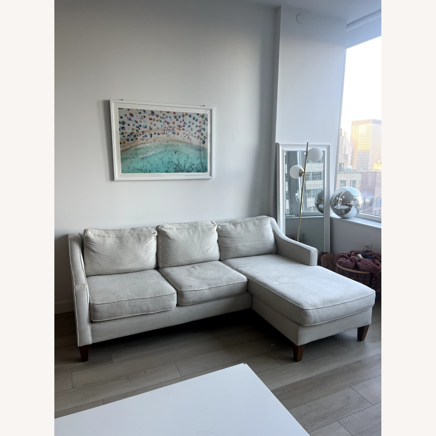 West Elm Beige Sofa - image-1