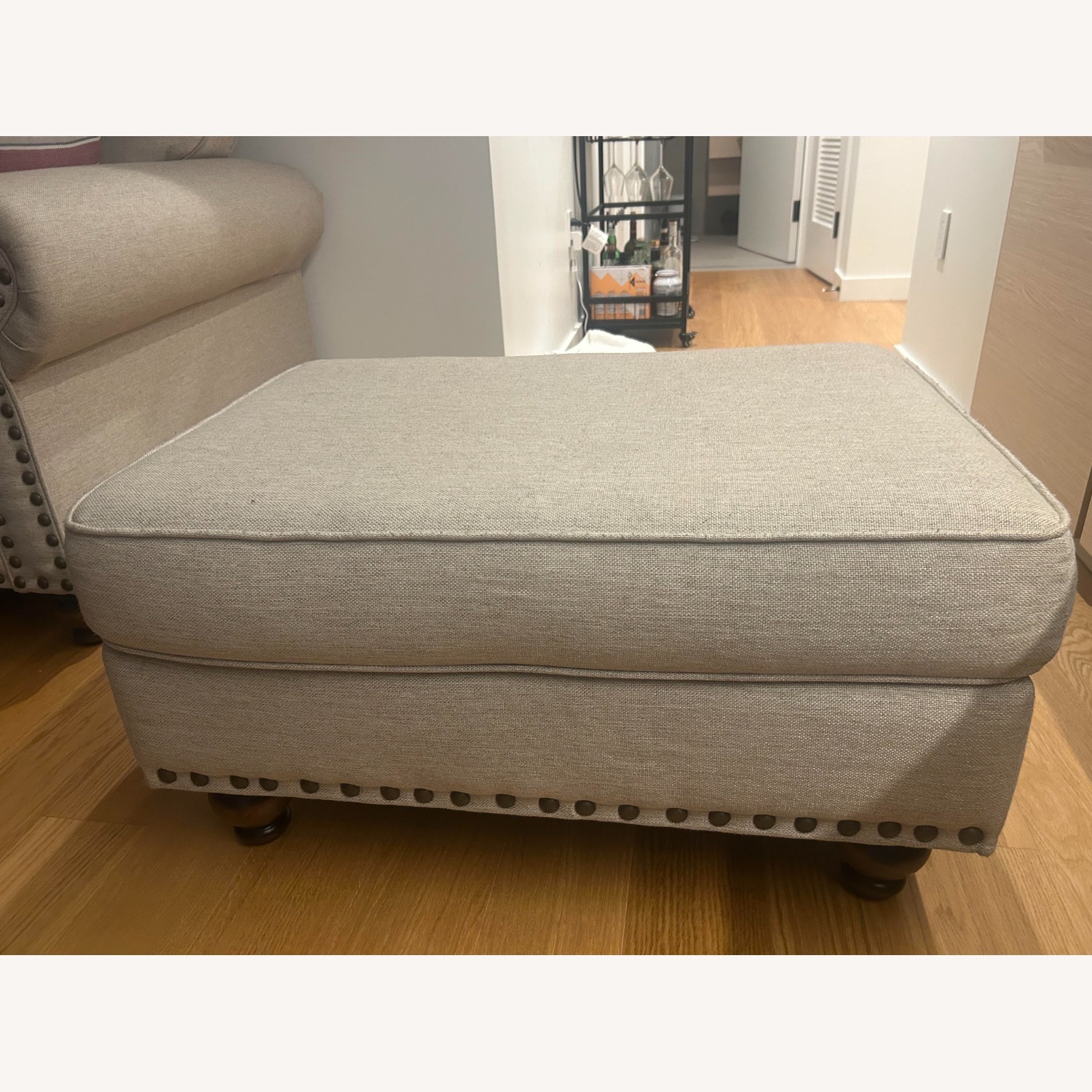 Raymour & Flanigan Corliss Three-Seat W Ottoman - image-6