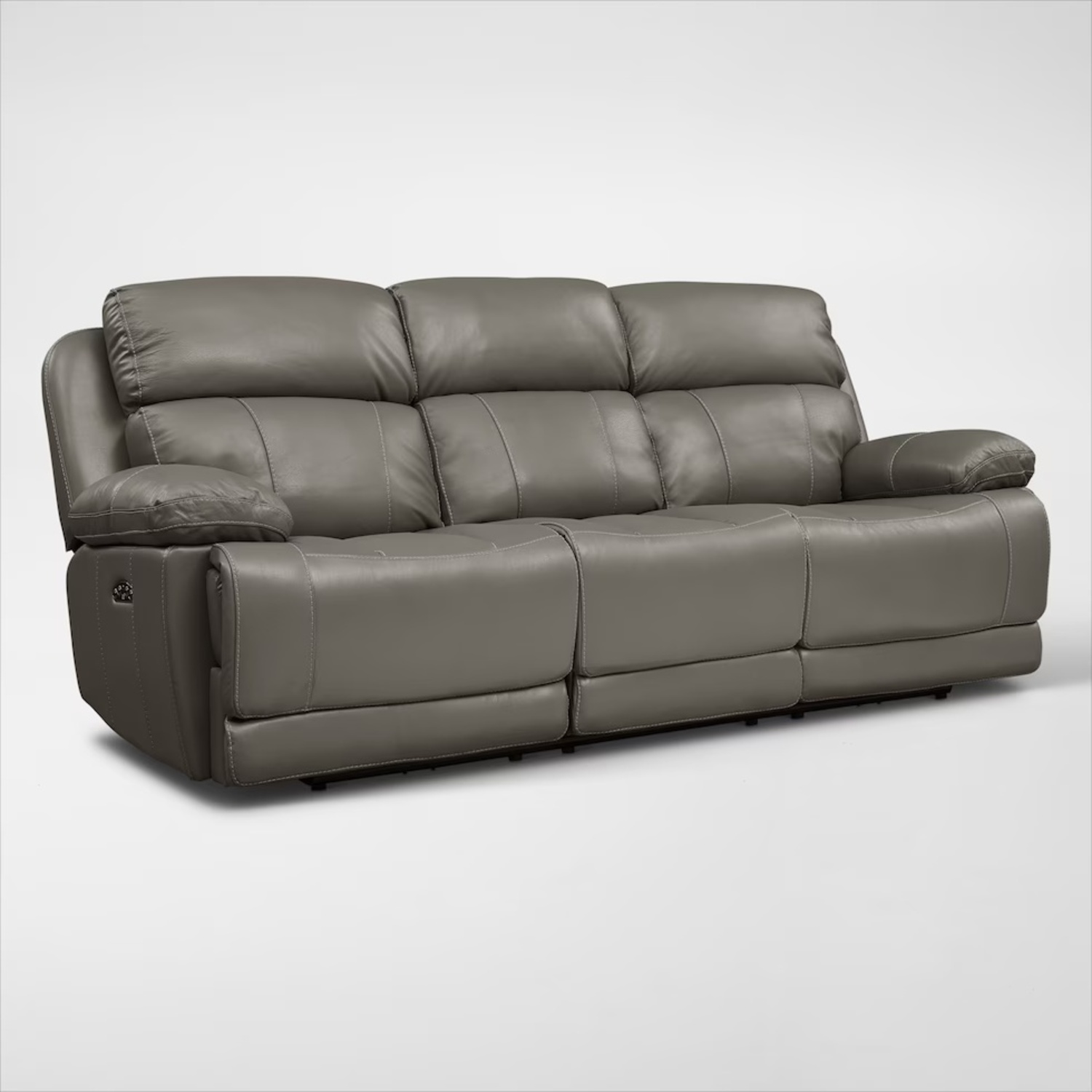 American Signature Monte Carlo Leather Power Recliner - image-4