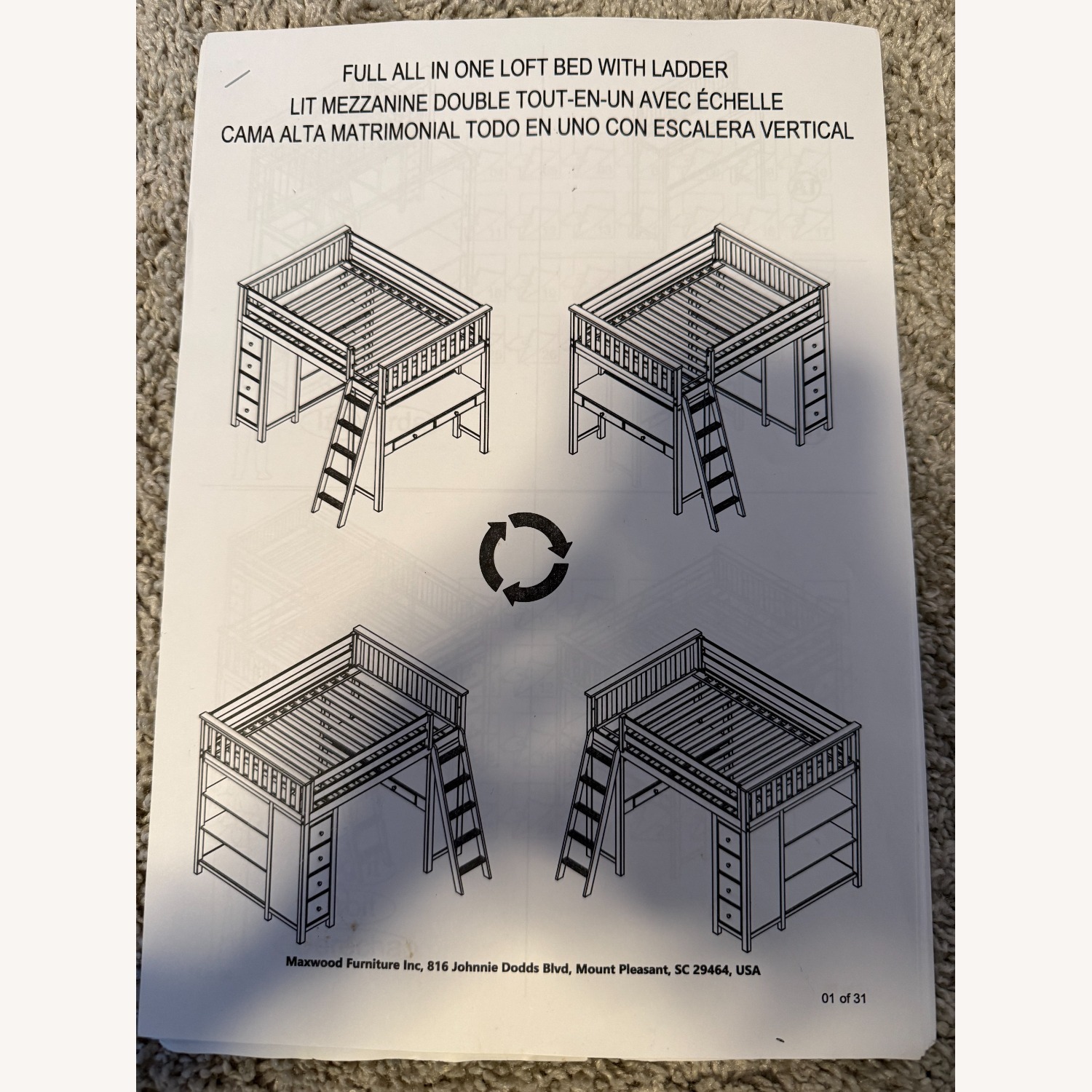 Custom Solid Wood Loft Bunk Bed W Storage - image-4