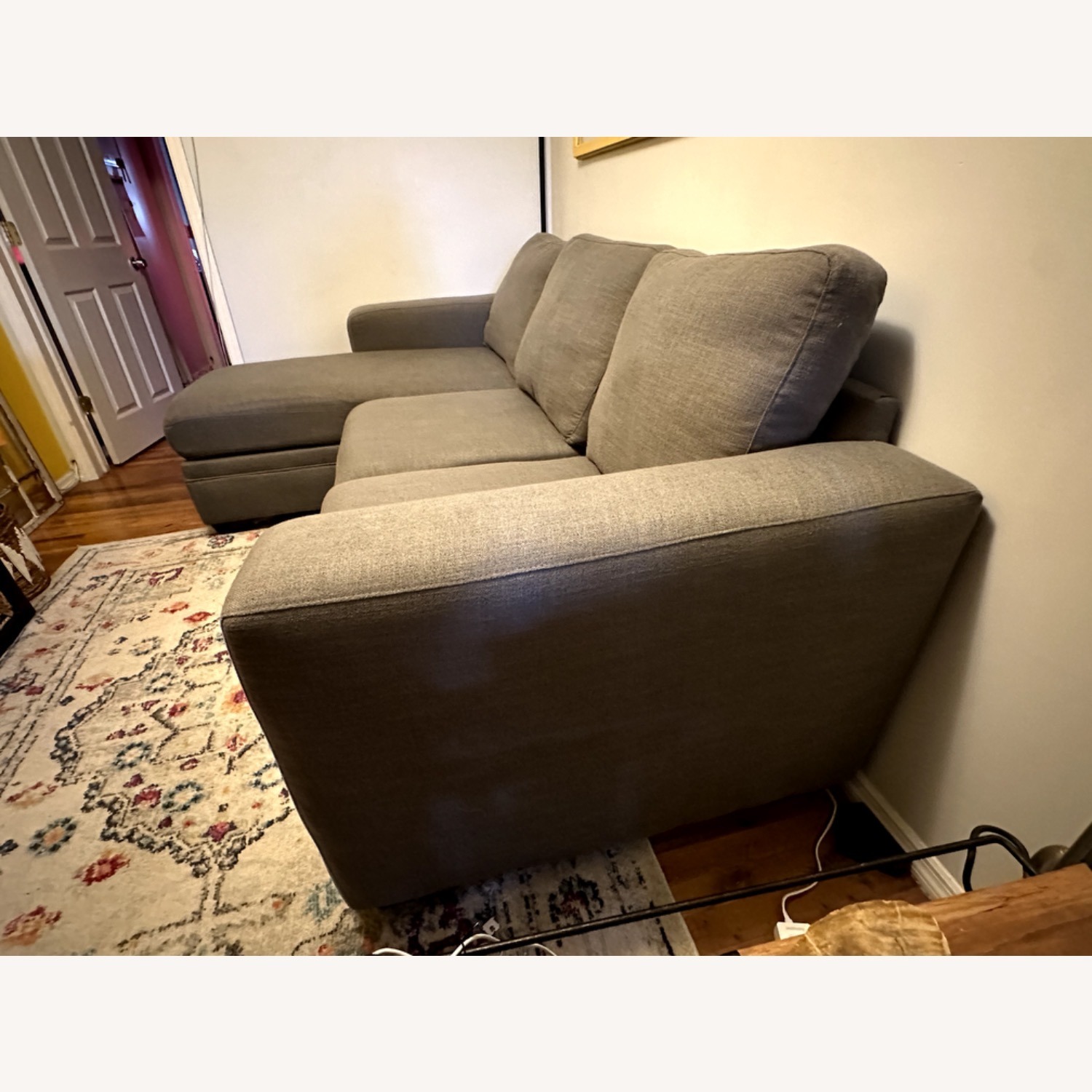 Raymour & Flanigan Samson Sofa Chaise Gray - image-3