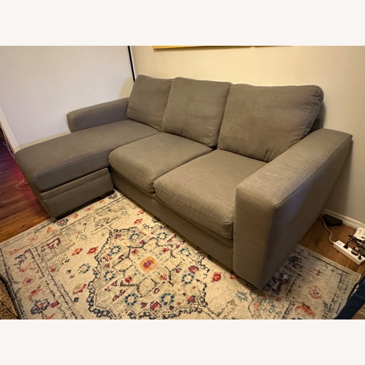 Raymour & Flanigan Samson Sofa Chaise Gray - image-4