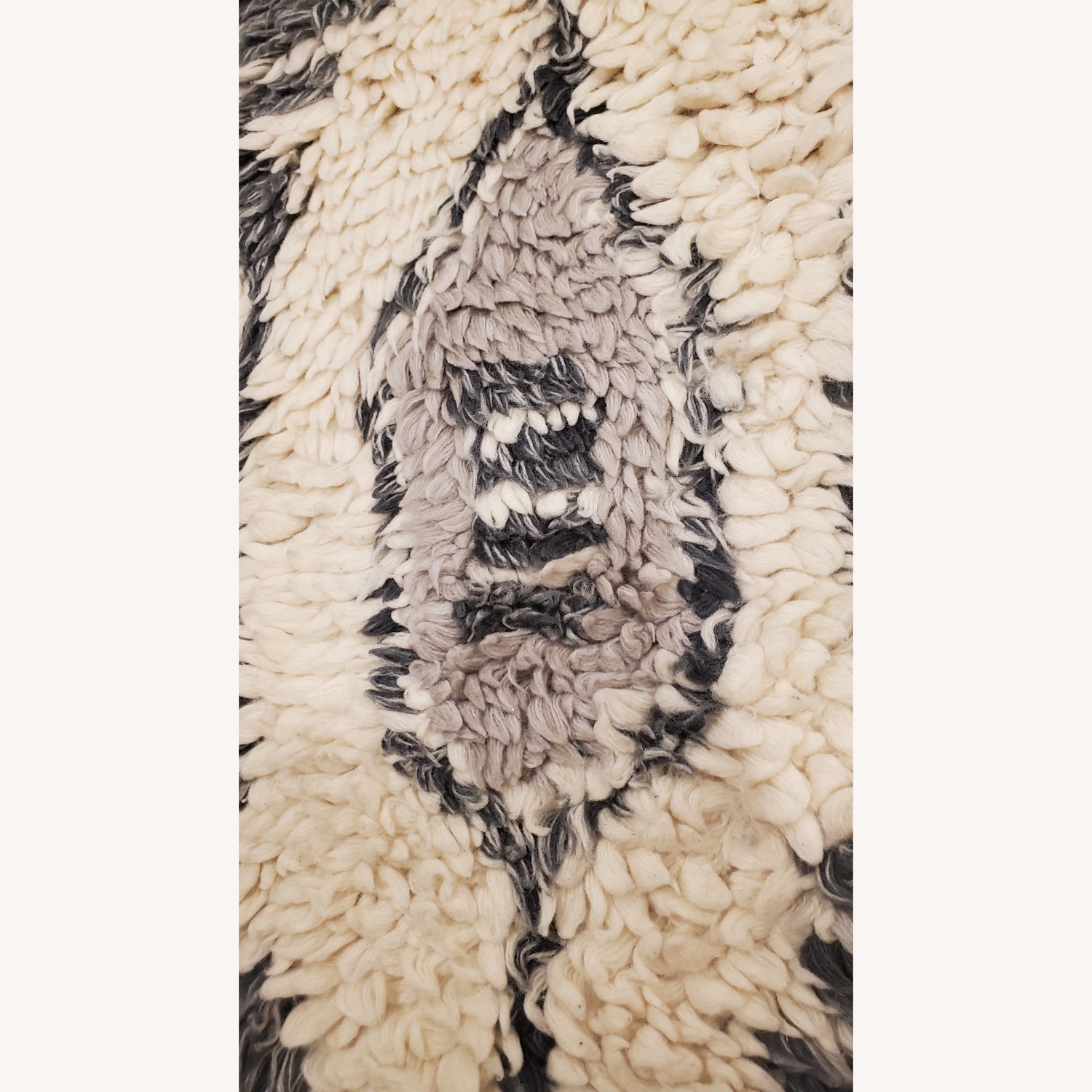 West Elm Wool Royal Grid Shag Rug - image-3