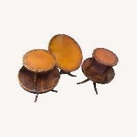 Vintage Regency Revival Tooled Leather Tops 1947